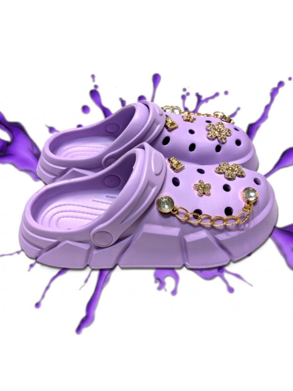 GIRL'S PURPLE CLOGS - Accessories Included, Little & Big Kids' (C11-J4)